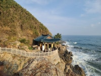 [Free Images] 경치가 가장 좋은 사찰, 강원도 양양 낙산사 홍련암, 의상대