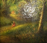 인상파 화가 유화(숲속의 소녀) 그림, 독서, 서양화 | 그림, 독서, 유화