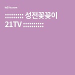 성전꽃꽂이 21TV
