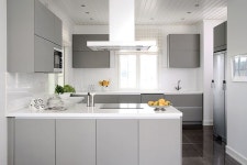 Kitchen, matte grey doors | 부엌