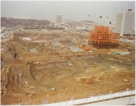 Seoul: Samseong-dong, COEX Mall (Muyuk Center), under construction, 1985 삼성동 무역센터 신축현장 Seoul: Samseong-dong, COEX Mall... 