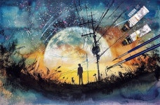 🎨ERUDAart [이루다 아트] on Instagram: “_ Go  Home 🏡  _ ERUDA’s story art  _ #painting #drawing #conceptart #surre... 