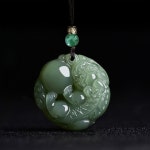 1pc Natural Auspicious Animal Pendant - Fashion Accessory, Perfect Birthday Gift Temu｜1개 천연 옥 길조 동물 펜던트 - 패션... 