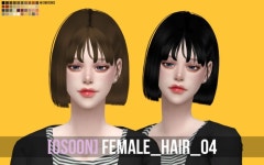[심즈4 여심헤어] Female Hair 04◆ Name : [Osoon] Female Hair 04 ◆ ◆ 40 Swatches ◆ ◆ New ... | 심즈 4, 심즈 헤어, 심즈