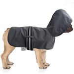 ✨ LeerKing Dog Raincoat Hooded Leash Hole 10 Sizes, Waterproof Double Layer Dog rain Coat Jacket with Cotton Lining for Small... 