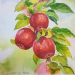 좋아요 14개, 댓글 0개 - Instagram의 경기하남 공방 뭉클스튜디오(@moongcle_studio)님: 사과가 주렁주렁~ 하나씩 그리다가... 