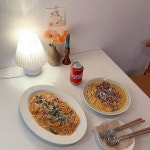 쉬림프 로제 파스타, 스파이시 베이컨 리조또 🍽 . . #공간슬아... 북문로맛집 #청주 #청주맛집 #christmas #xmas #holiday #daily #ootd #s... 