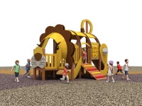 Wooden playground equipment | 놀이터, 건축 디자인