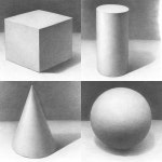 기초소묘 기본도형 육면체 원기둥 원뿔 구 | 그림, 수채화, 연필화 | Geometric shapes drawing, Geometric shapes art, Basic drawing
