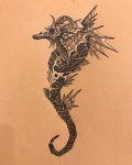 seahorse  seahorsetattoo  해마타투 | Sketches, Art