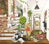 고양이의 공간_ . . 얘들아 엄마왔다옹 바구니 가득 싱싱한 물고기를 담아온 엄마가 반가운 고양이들도 있었지만... 