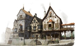 ArtStation - Medieval house, 달 봉이 в 2020 г | Архитектура, Здания, Поселки