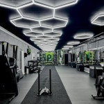 육각형 LED 조명 110-240V 6500K 에너지 효율적인 벌집형 천장 조명 체육관 차고 작업장 세차장 이발소용 밝은 조명