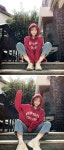 The New Yorker Loose Fit Hoodie - I know you wanna kiss me. Thank you for visiting CHUU. | 포즈, 의상 코디, 패션