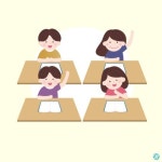어린이 수업 교실 일러스트 ai 다운로드 download children classroom vector
