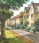 Landscape Watercolor - In the street (sketch & coloring, Arches rough) NAMIL ART 유럽 풍경 수채화 - 거리에서 (스케치 & 수채화채색... 