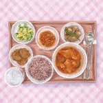 지난번 공감토크 6, 7, 8호에 이어서 9호에도 밥상... doodle #sketch #food #rice #koreanfood #color… - 2020 | 저녁식사, 밥, 한식