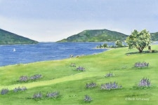 Original Maine Watercolor Seascape Painting of Somes Sound | Etsy | 수채화