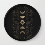 Gold Moon Phases Wall Clock by Cafelab - Black - Black | Clock, Wall clock, Gold moon