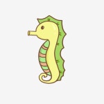 귀여운 해양 동물 일러스트 해마 물고기, 해마 클립 아트, 해마, 수족관 해마 PNG 일러스트 및 PSD 이미지 무료 다운로드 - Pngtree