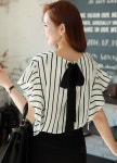 스트라이프 윙 백리본 블라우스 | 숙녀, 패션 스타일, 여성 의류