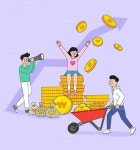 유토이미지 | 재테크_MZ세대 금융투자 벡터 일러스트