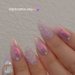 Pin page 네일엠씨/서초네일/강남네일/팁연장/웨딩네일 on Instagram: . 하아🥹 난 괜찮다💙💙💙🥹 | Gel nails, Nails, Gel