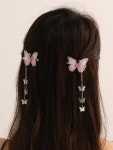 2개의 타슬 나비 헤어 클립 스트리트 바우 2pcs Tassel Butterfly Hair Clips | Butterfly hair, Hair accessories collection, Hair... 
