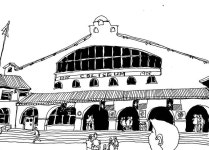 #Texas #Rodeo #Cowtown #Coliseum 텍사스 로데오 실내 경기장. 1908년 건립. #콜리세움  #pendrawing #pen #drawing #sketch... 