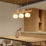 북유럽 개성 레스토랑 샹들리에, 긴 흰색 유리 LED 샹들리에, 새 공부 목재 조명 고정장치