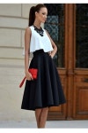 Loose Sleeves Crop Tope with Knee-length Pleated Skirt Two Pieces Dress Set | 패션쇼, 의상 코디, 패션 쥬얼리