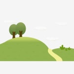 녹색 언덕 식물 일러스트 초원 백운, 언덕 클립 아트, 녹색 언덕들, 녹색 식물 PNG 일러스트 및 PSD 이미지 무료 다운로드 - Pngtree