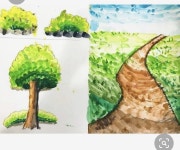 자료 초등에 있는 ᄋᄋ ᄋᄋ님의 핀 | 쉬운 수채화 그림, 그림, 3학년 미술