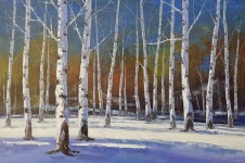 #자작나무 그림(birch forest) - oil painting by knife/#화가/artist/#유화(서양화)/풍경화/#갤러리#shin jae heung/pictures