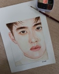 색연필화,인물화,수채화 on Instagram: “수채 인물화 그리기 도경수~ 엑소 디오 그리기.. 늘 생각만 하던 수채 인물화... 
