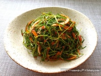 세발나물 무침, 삼겹살이랑 환상의 짝꿍 세발나물 겉절이 | 반찬 요리법, 요리, 간단한 레시피