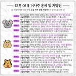 12.06 오늘의운세/화요일운세/타로상담