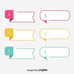 간약 상무 파란색 노란색 레드 다이얼로그 라벨 원소 벡터 및 PNG 소재 | 아이콘, 노란색, 파란색