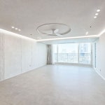울산시 울산삼산푸르지오 인테리어, 화이트 톤의 아일랜드로 완성한 대면형 주방 32평 | LX Z:IN