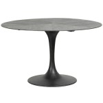 Crestview Black Dining Table in 2022 | Oak dining table, Dining table black, Tulip dining table