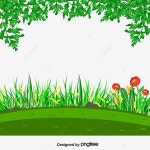 녹색의 풀밭 포스터 배경 일러스트 물방울, 나뭇잎, 풀이, 노란 꽃 PNG 일러스트 및 PSD 이미지 무료 다운로드 - Pngtree