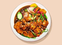 닭으로 만든 치킨도 좋지만 찜닭도 맛있다능! ( V)👍 . 재료:사인펜 (배경은 포토샵으로 했으니 오해없기를..) . 사진출처... 