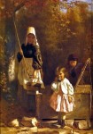 Pin page At the well 1860 | Brown art, Painting, Brown painting