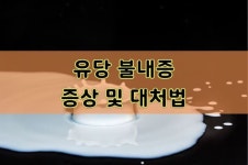 유당불내증 증상 및 대처법