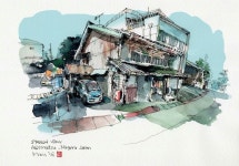 어반스케치에 있는 Dongil Park님의 핀 | 어반 스케쳐스, 풍경 스케치, 스케치