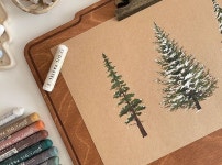 OIL PASTEL_ Landscape에 있는 핀