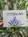 수채화캘리그라피 솔잎글씨