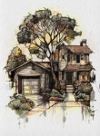 Pin by 방진희 on 어반스케치 펜,연필 in 2025 | Tree sketches, Beautiful sketches, Architect sketchbook
