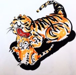 호랑이, 수묵화, 동양화, 한국화, 펜화, 싸인펜, 드로잉, 페인팅 illust, art , fineart , #tiger, painting, drawing