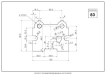 STUDYCADCAM 2D CAD 연습 83 (PDF) - Payhip di 2024 | Gambar teknik, Teknik, Gambar